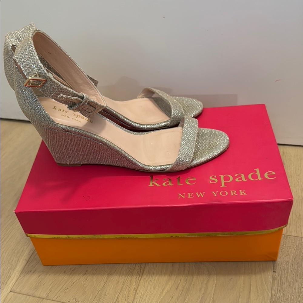 Kate Spade Silver Women's Wedge Sandals
